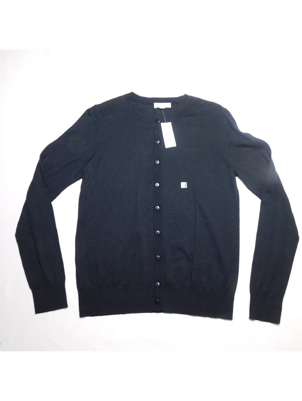 LOFT Outlet NWT Women's Medium Navy Blue Crewneck Button Front Cardigan Sweater